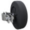 Rubber roller for mobile fence